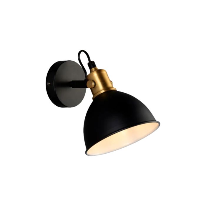 Lampara Aplique Decorativa Negro Matte & Oro Brillante E-14 220VAC main product photo