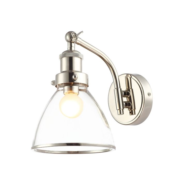 Lampara Aplique Decorativa Pantalla Vidrio Transparente E-14 220VAC main product photo