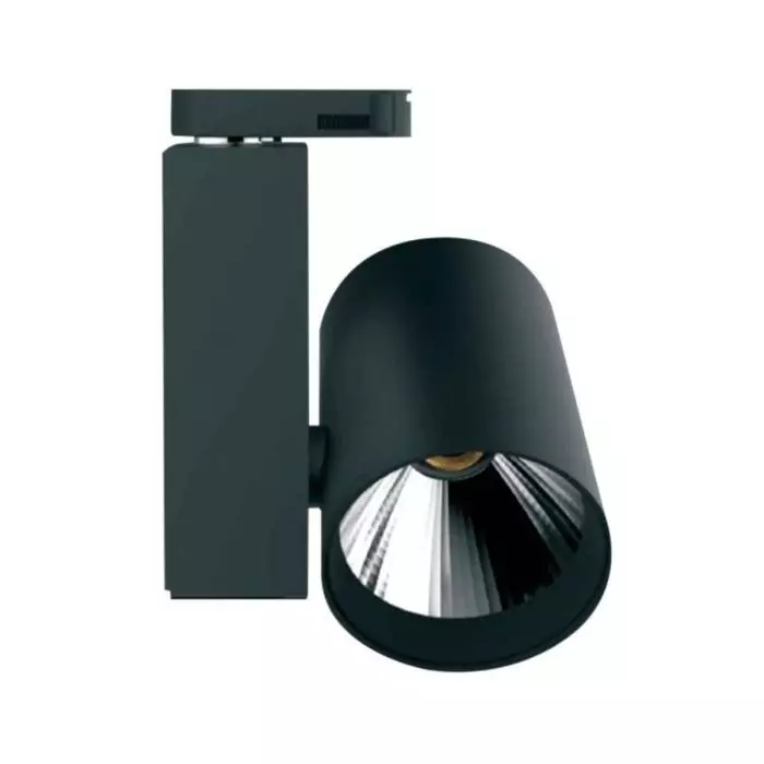 Foco Riel LED 3 VIAS 30W Tri-White (2700K - 3000K - 4000K) Negro Ø82x188mm main product photo