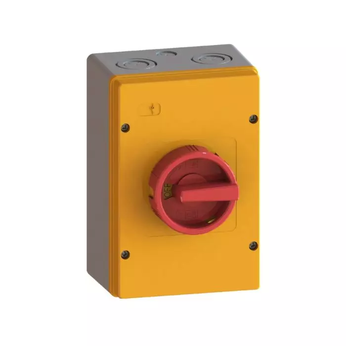 Interruptor Bloqueo Candado en Caja 3 Polos 16A O - I (OFF - ON) IP65 1NA+1NC main product photo