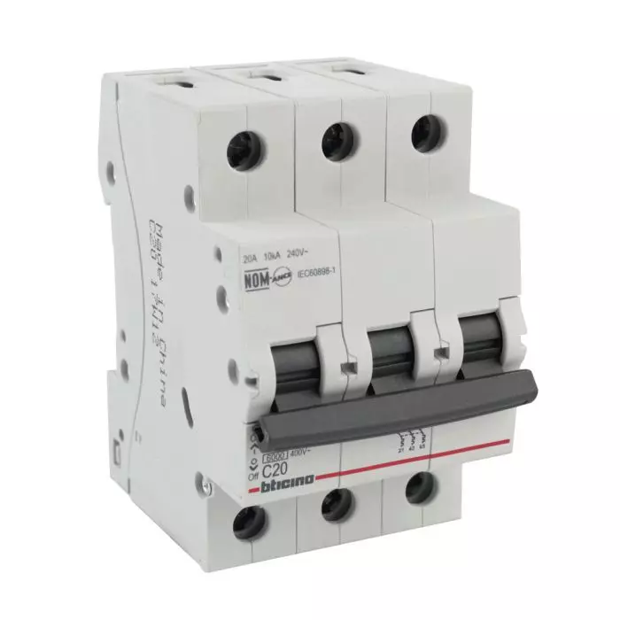 Interruptor Automático Tripolar 3x6a Curva C Ruptura 6ka Fn83cew6 main product photo