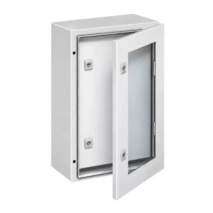 Tablero Metálico con Visor de Vidrio 600x400x200mm + Contrapuerta IP65 IK10 RAL7035 main product photo
