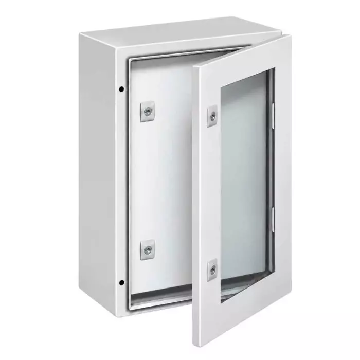 Tablero Metálico con Visor de Vidrio 700x500x250mm + Contrapuerta IP65 IK10 RAL7035 main product photo