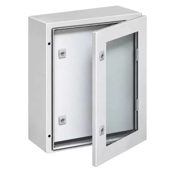 Tablero Metálico con Visor de Vidrio 800x600x250mm + Contrapuerta IP65 IK10 RAL7035 main product photo