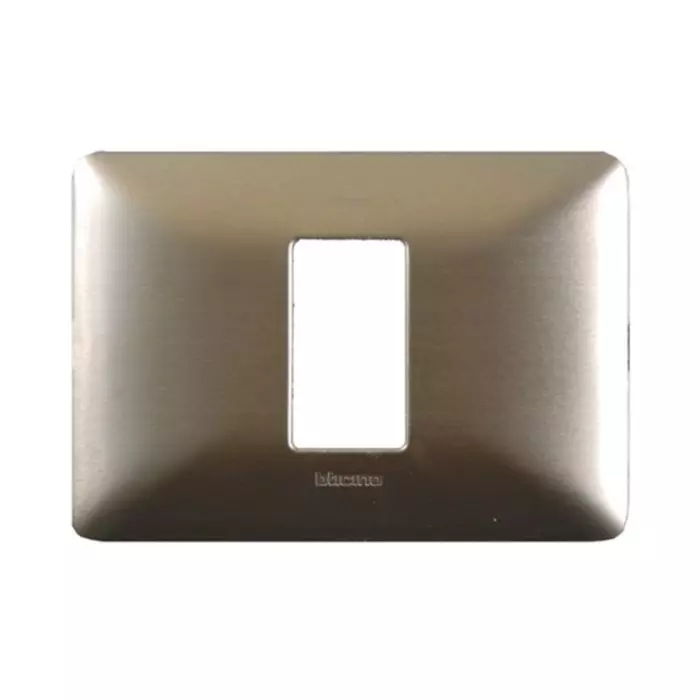 Placa 1 Puesto Metal Aluminio Champagne Matix Am503m1ch main product photo