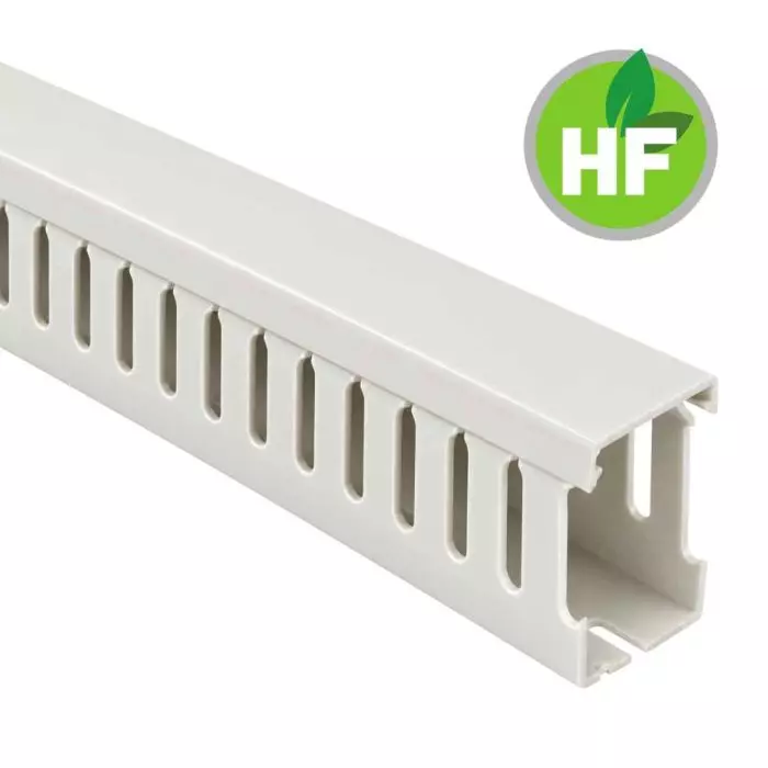 Canaleta Ranurada Libre Halógeno Gris 25x40mm (Ancho x Alto) 2 Metros main product photo