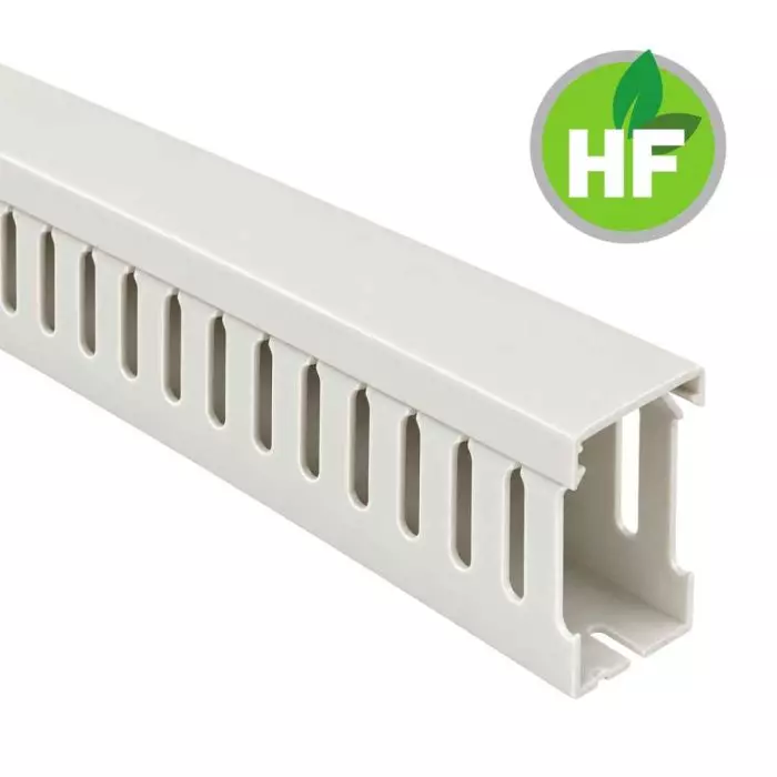 Canaleta Ranurada Libre Halógeno Gris 30x50mm (Ancho x Alto) 2 Metros main product photo