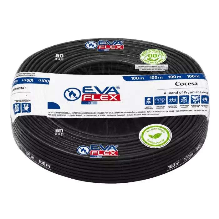 Cable EVA 1.5mm2 Libre de Halógeno H07Z1-K Negro x Rollo 100MTS main product photo