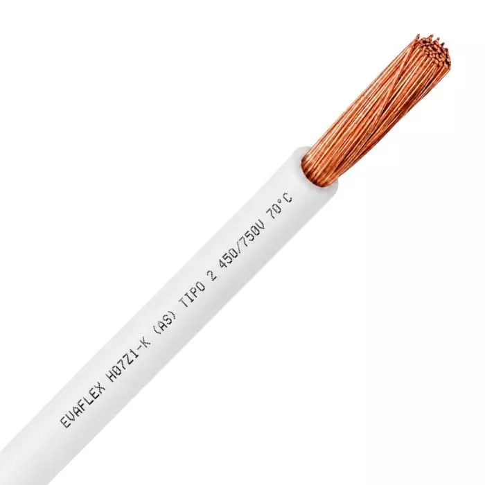 Cable EVA 4mm2 Libre de Halógeno H07Z1-K Blanco x Metro main product photo