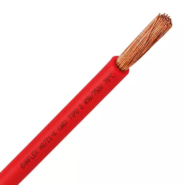 Cable EVA 2.5mm2 Libre de Halógeno H07Z1-K Rojo x Metro main product photo