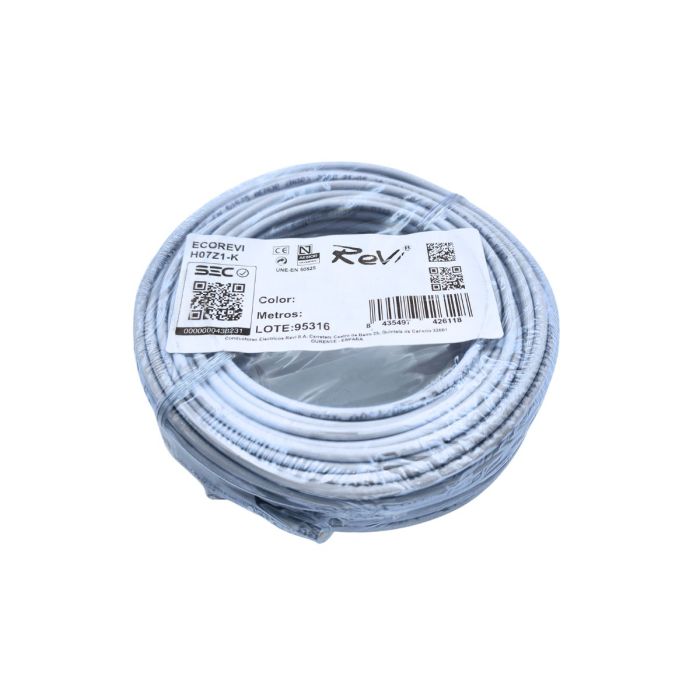 Cable Libre Halógeno 6mm2 Blanco H07Z1-K x Rollo 25MTS main product photo