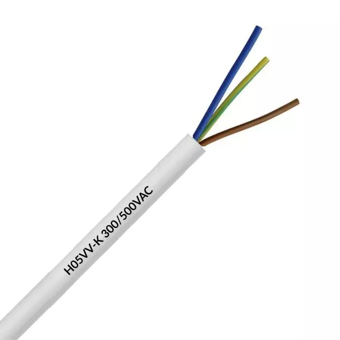 Cordón Flexible H05VV-F Multipolar 3x2.5mm2 Blanco R-100Mts main product photo