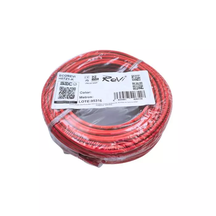 Cable Libre Halógeno 4mm2 Rojo H07Z1-K x Rollo 25MTS main product photo