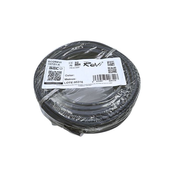 Cable Libre Halógeno 1.5mm2 Negro H07Z1-K x Rollo 25MTS main product photo