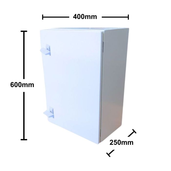 Tablero Eléctrico Metálico 600x400x250mm IP65 RAL 7035 TIBOX