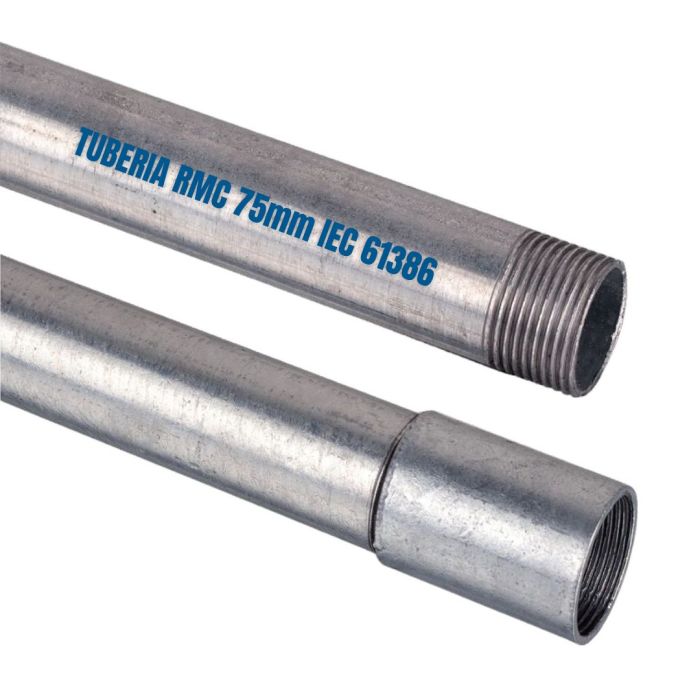Tubería Conduit Rígida Galvanizada RMC 75mm IEC 5557 POWERDUCT