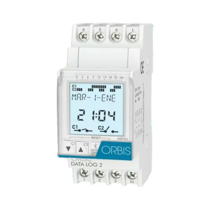 Reloj Horario Anual Digital 16A 230VAC 2 Contactos C/Reserva DATA LOG 2 main product photo