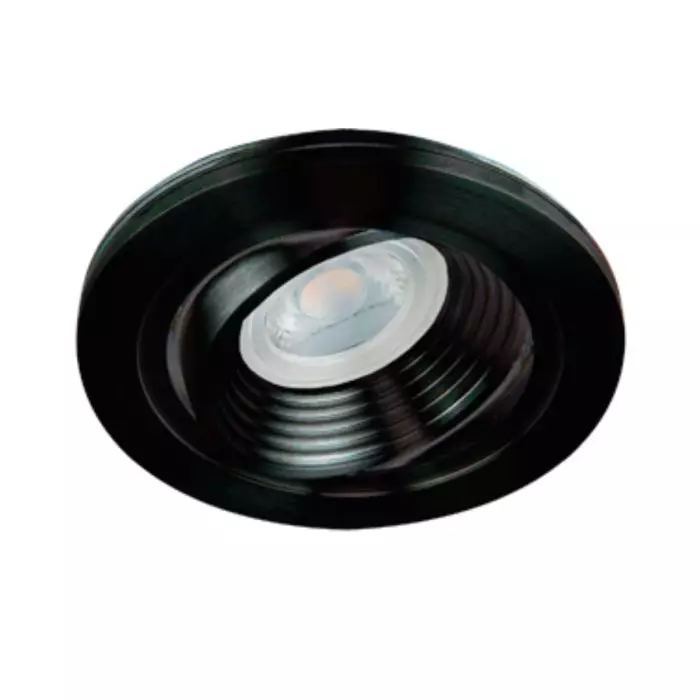 Foco Embutido Circular Retraido Basculante GU-10 Aluminio Ø90mm IP20 Negro main product photo