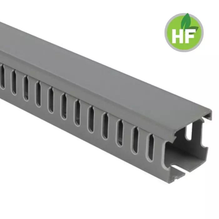 Canaleta Ranurada Libre Halógeno Gris 60x60mm (Ancho x Alto) 2 Metros main product photo