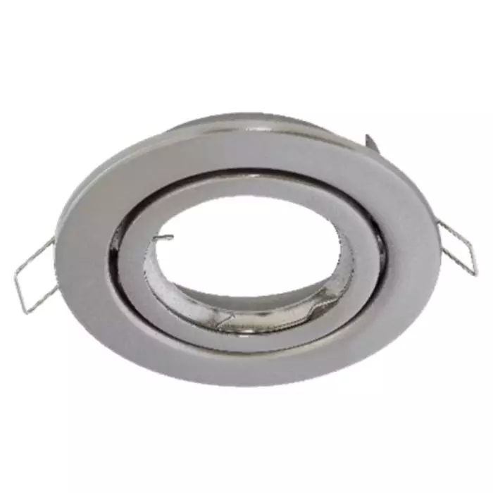 Foco Embutido Basculante GU-10 Niquel Ø100mm IP20 (Base GU-10 no incluida) main product photo