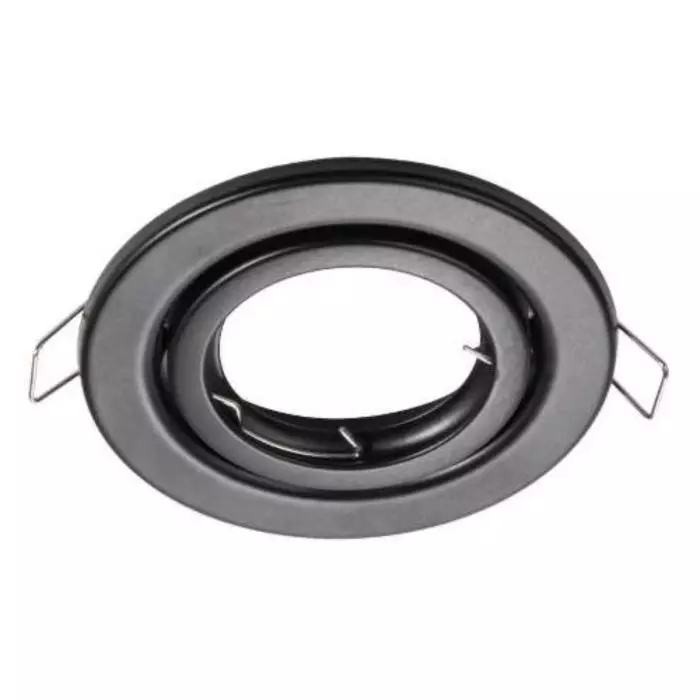 Foco Embutido Basculante GU-10 Negro Ø100mm IP20 (Base GU-10 no incluida) main product photo
