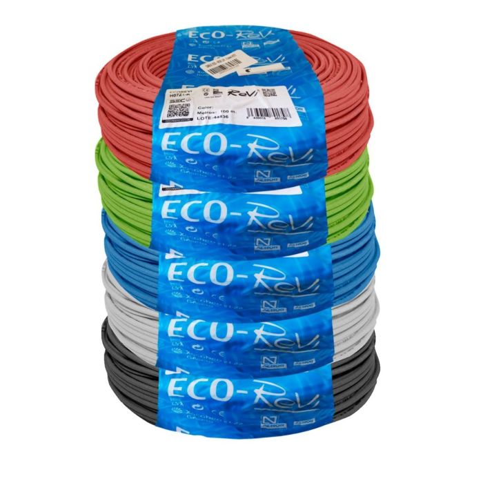 Cable Eléctrico Eva 2.5mm Azul Libre De Halógenos 100 Metros