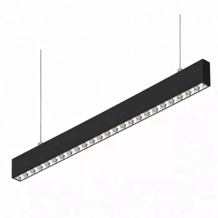 Luminaria Lineal LED Negra con Reflector 32W Tri-White (3000K - 4000K - 6000K) 1130mm + Kit de Suspensión main product photo