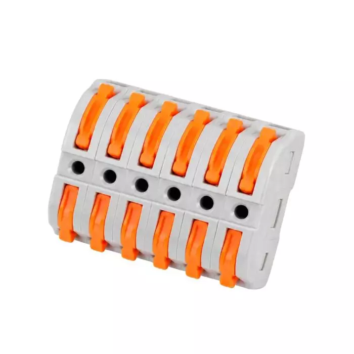 Conector Rápido Doble Fila 6P 32A 600VAC hasta 4mm2 Bolsa 2u main product photo