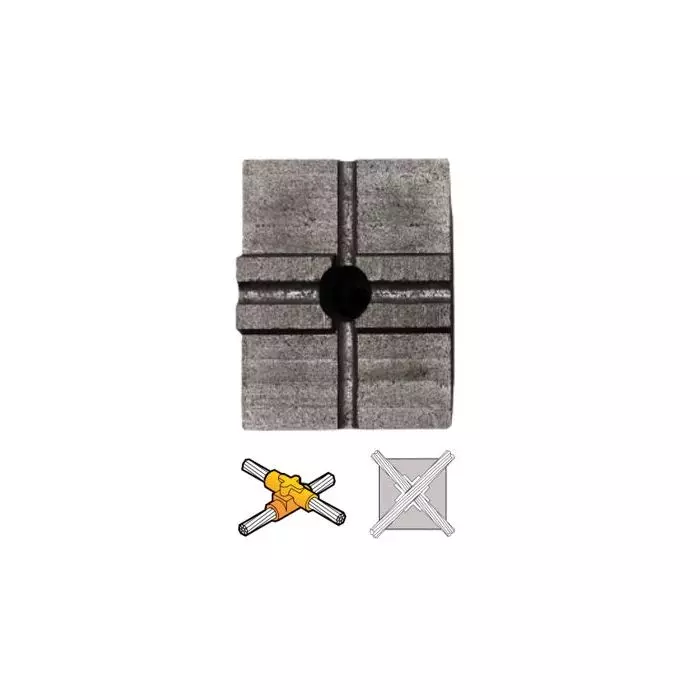 Molde De Grafito Conexión "X" Cruz 120mm (4/0awg) main product photo