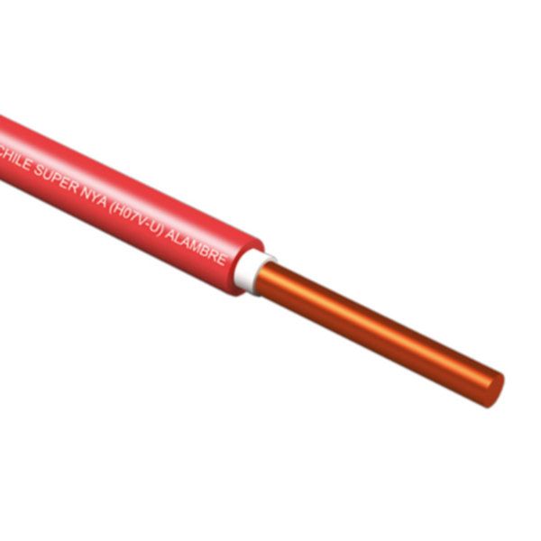 Alambre NYA 2.5mm² Rojo H07V-U x Metro PROVEEDORES NACIONALES