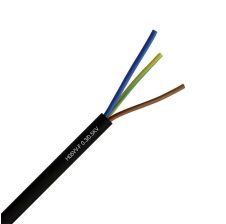 Cordón Flexible 3x0.75mm2 H05vv-F Negro R-100mts REVI