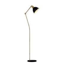 Lampara de Pie Decorativa Negro Matte & Oro Brillante E-27 220VAC VTEC