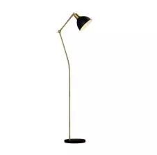 Lampara de Pie Decorativa Negro Matte & Oro Brillante E-27 220VAC VTEC