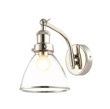 Lampara Aplique Decorativa Pantalla Vidrio Transparente E-14 220VAC VTEC