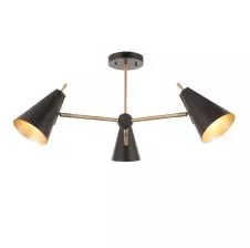 Lampara de Techo Decorativa Negro Matte Ancestral & Arena Negra 3xE-14 220VAC VTEC