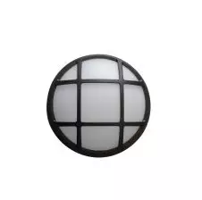 Plafón LED Circular con Rejilla Negra 8W 400Lm 3000K IP65 Ø170x57mm VTEC