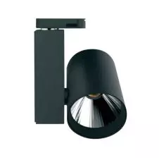 Foco Riel LED 3 VIAS 30W Tri-White (2700K - 3000K - 4000K) Negro Ø82x188mm VTEC