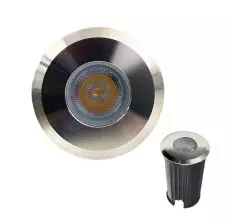 Foco Piso Embutido 1W 3000K Ø42x74mm IP67 VTEC