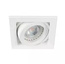 Foco Embutido Cuadrado Basculante GU-10 IP20 Blanco 86x86mm  VTEC