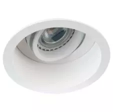 Foco Embutido Circular Optica Profunda Basculante GU-10 Aluminio Ø100mm IP20 Blanco VTEC