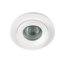 Foco Embutido Circular Fijo Retraido GU-10 Aluminio Ø79mm IP54 Blanco VTEC