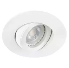 Foco Embutido Circular Basculante Aluminio GU-10 Ø102mm IP20 Blanco VTEC