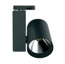 Foco Riel LED 3 VIAS 30W 4000K Negro Ø125x182mm VTEC