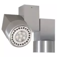 Foco Sobrepuesto Doble Dirigible 2xGU-10 Gris IP20 OX.1B VTEC