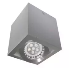 Foco Sobrepuesto Cuadrado Dirigible GU-10 Gris IP20 OX.13AN VTEC