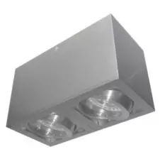 Foco Sobrepuesto Doble Dirigible Cuadrado GU-10 Gris IP20 OX.13B VTEC