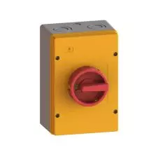 Interruptor Bloqueo Candado en Caja 3 Polos 63A O - I (OFF - ON) IP65 1NA+1NC PCE MERZ