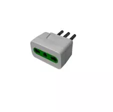 Adaptador Macho 2p+T 10/16a 250v Bco PROVEEDORES NACIONALES