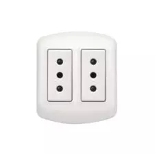 Enchufe Sobrepuesto Doble 10A 250V Modus Plus Armado Cal1208bn