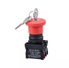 Pulsador Emergencia 22mm Con Llave 1na+1nc RED CONTROL